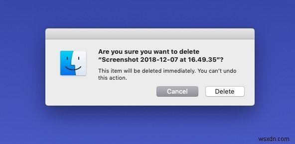 How to stop Mac asking before deleting