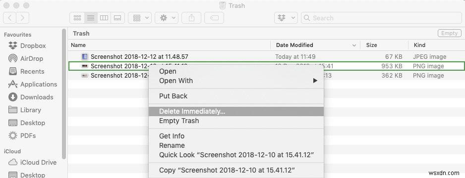 How to stop Mac asking before deleting
