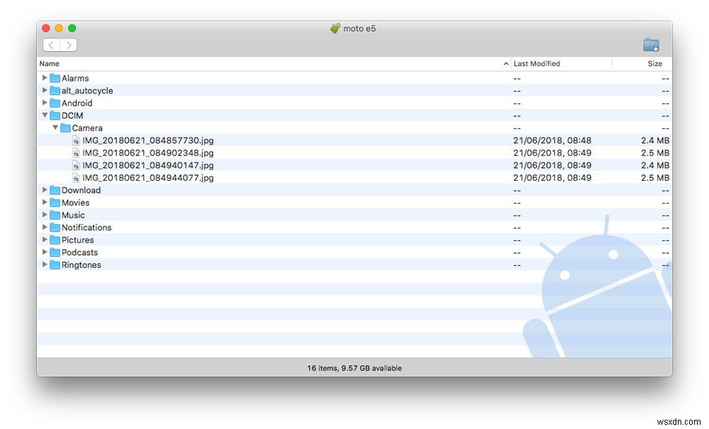 How to transfer files from an Android phone to a Mac