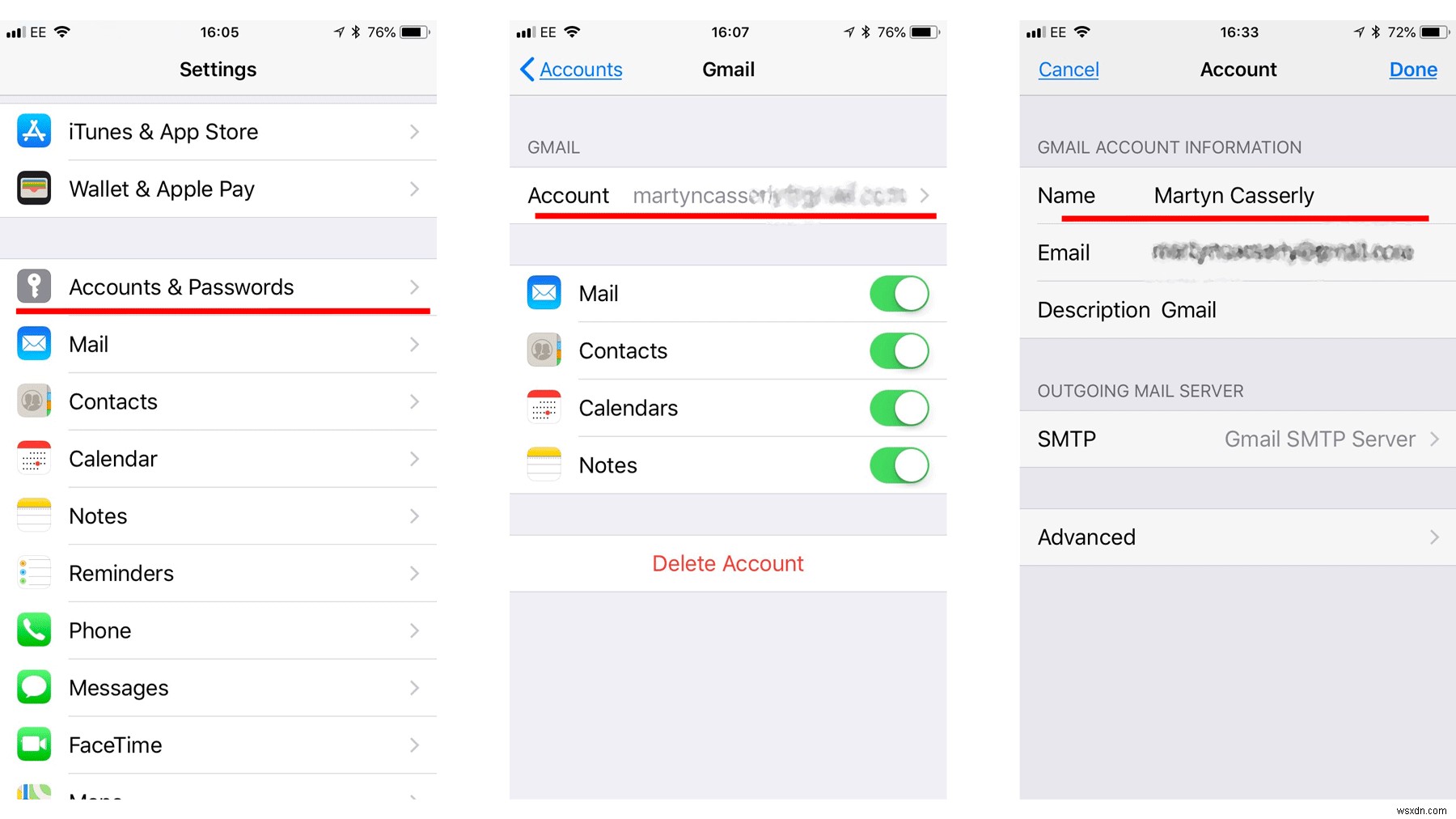 How to change email sender name in Apple Mail