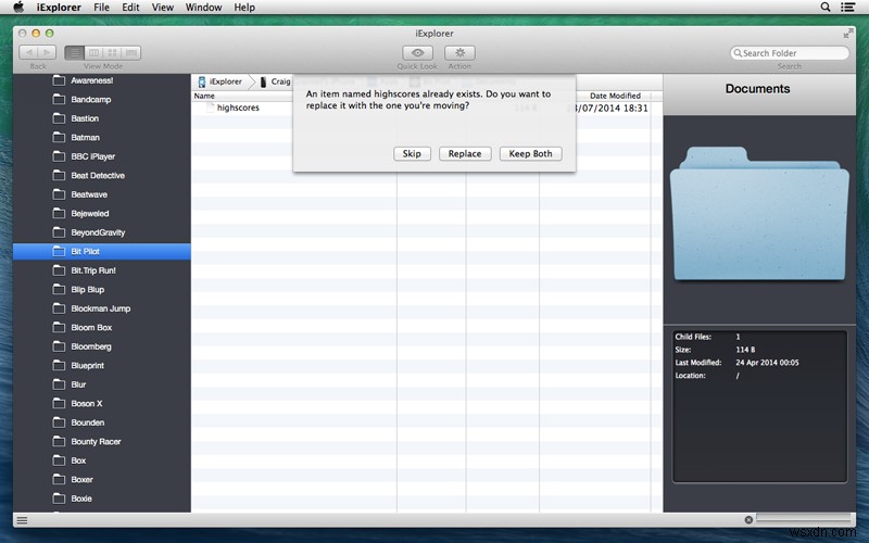 How to save and restore iPhone and iPad game progress data