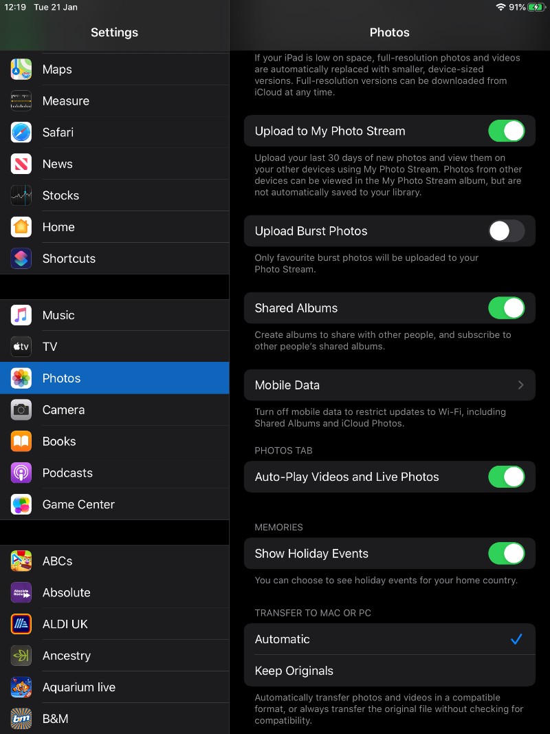 How to transfer photos to an iPad