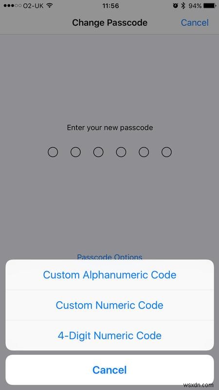 How to change an iPhone or iPads six-digit passcode to four digits