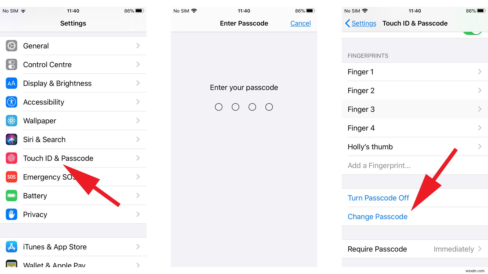 How to change the passcode on an iPhone