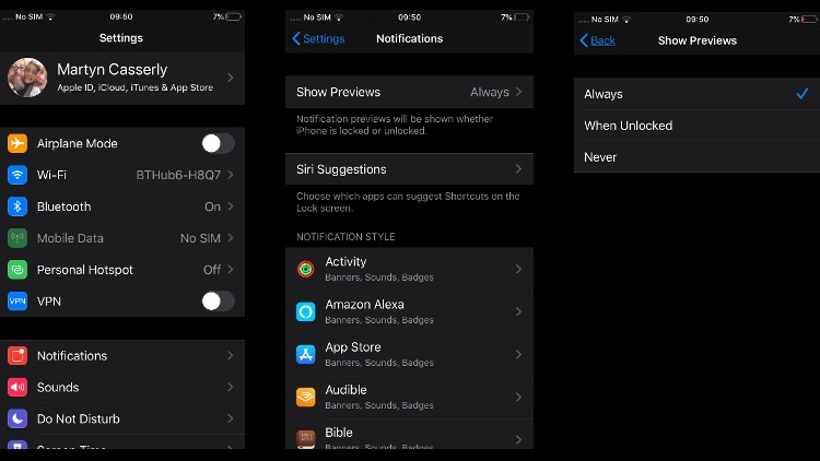 How to view notifications on a locked iPhone