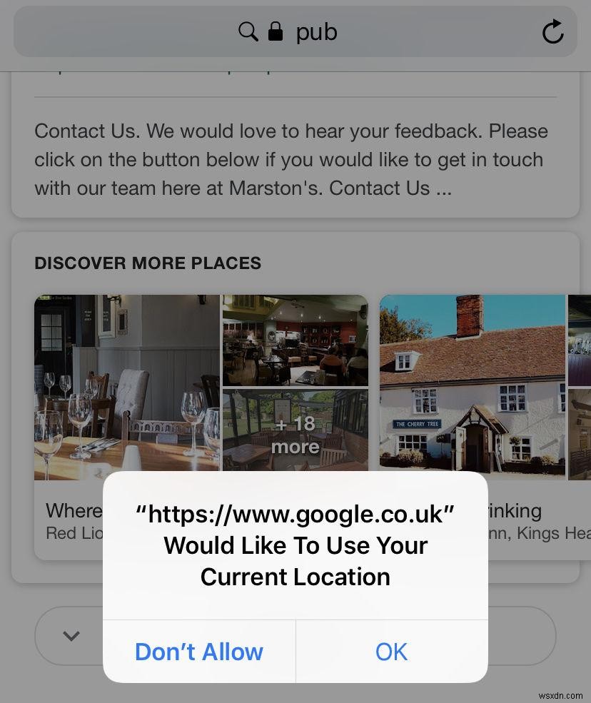 How to stop Safari asking for your location