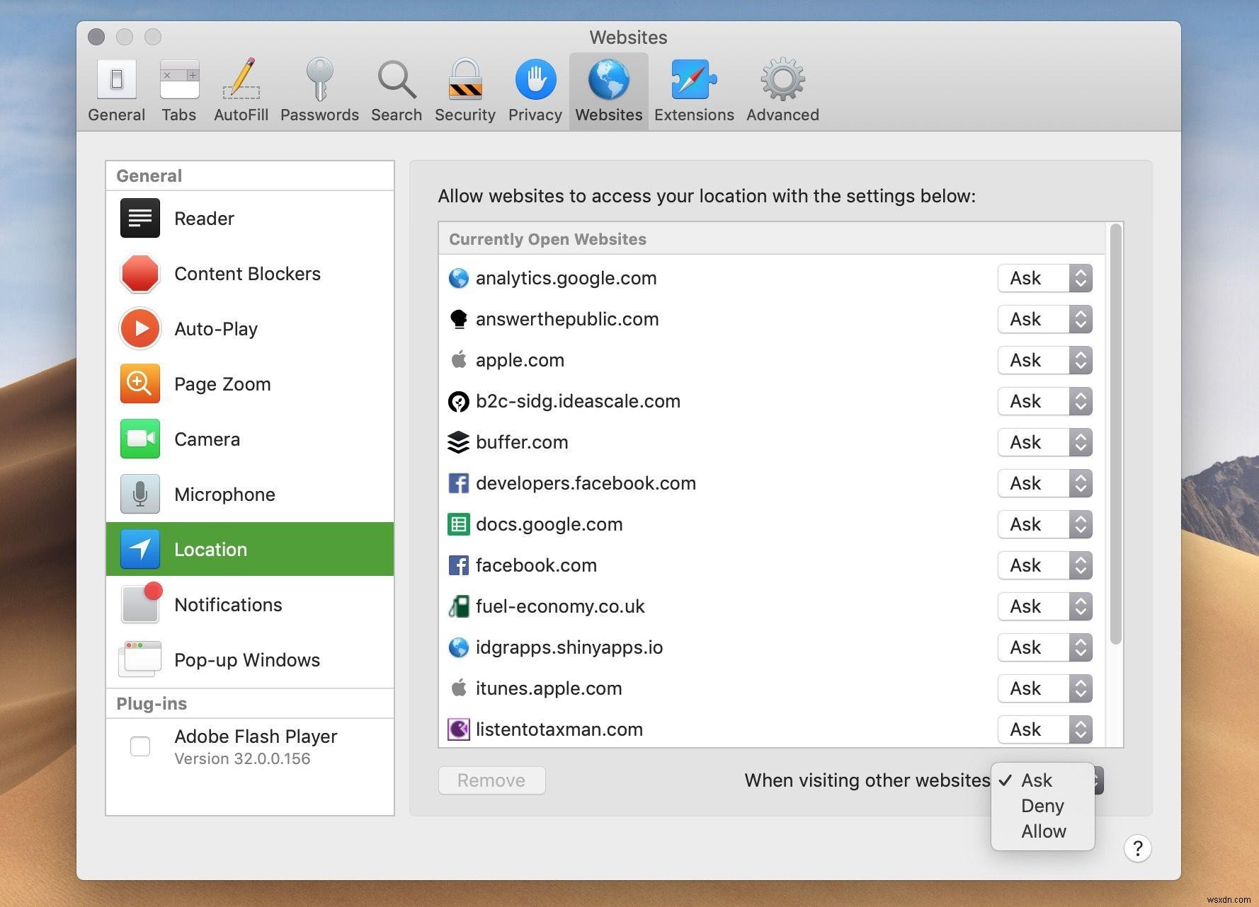 How to stop Safari asking for your location