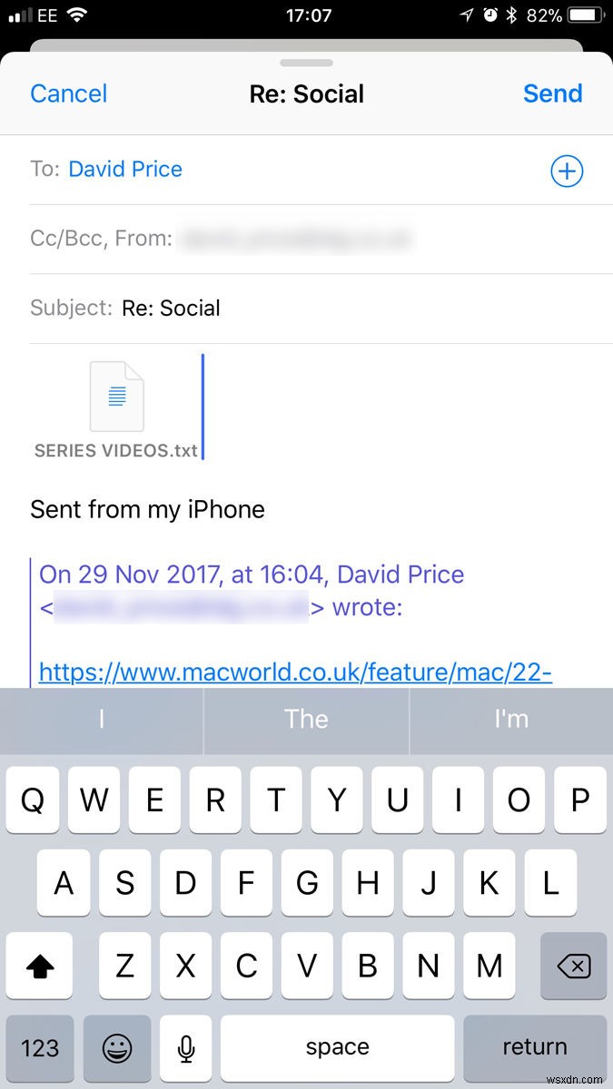 How to send email attachments on iPhone