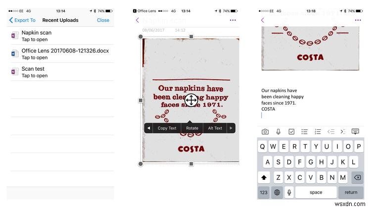 How to scan text on iPhone