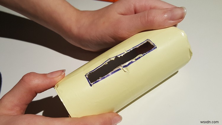 How to make a cheap iPhone stand using only a toilet roll and some pins