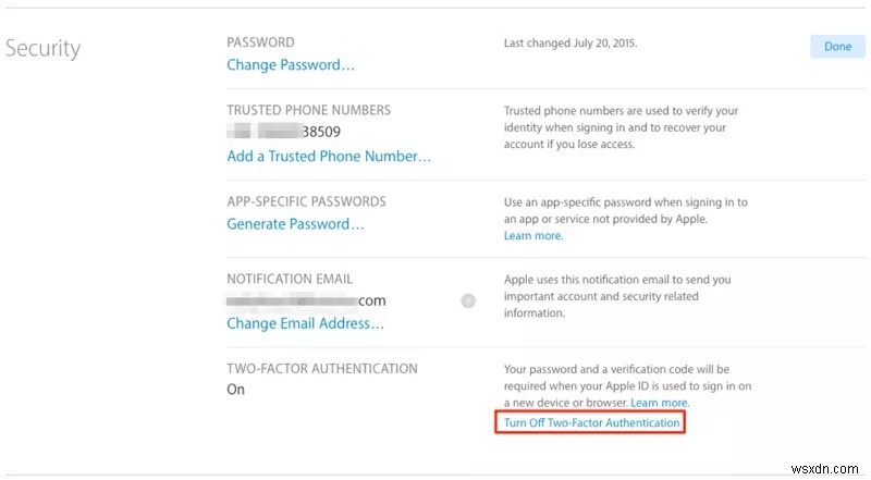 How to Turn off Two-factor Authentication on iPhone?