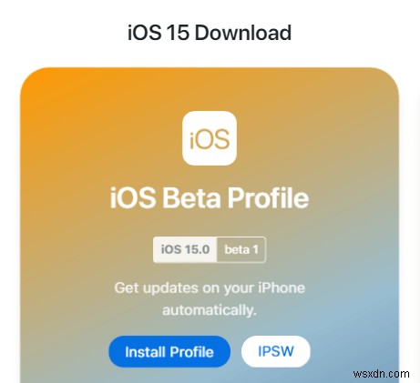 How to Get iOS 15 Developer Beta without Developer Account?