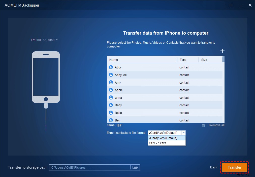 Transfer Contacts from iPhone to iPhone without iTunes