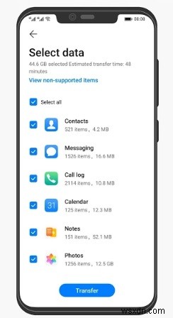 How to transfer data from LG android phone to Huawei phone