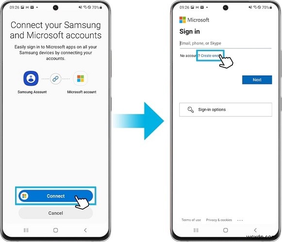 Move from Samsung Cloud to OneDrive