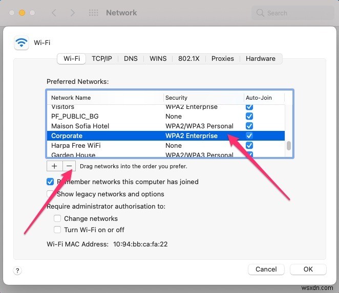 How to Forget a Wi-Fi Network on Mac