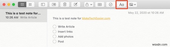 How to Get Started with macOS Notes App