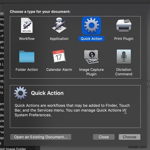 Creating and Using Quick Actions in macOS Mojave