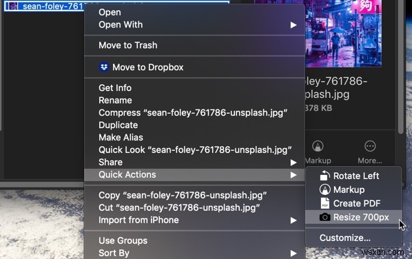 Creating and Using Quick Actions in macOS Mojave