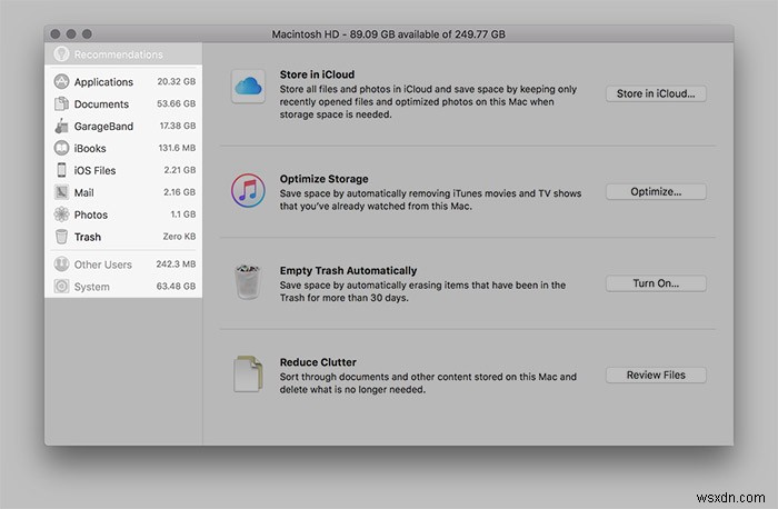 Understanding macOS Sierra’s Purgeable Space and How to Use It to Optimize Your Hard Drive Space