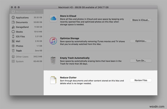 Understanding macOS Sierra’s Purgeable Space and How to Use It to Optimize Your Hard Drive Space