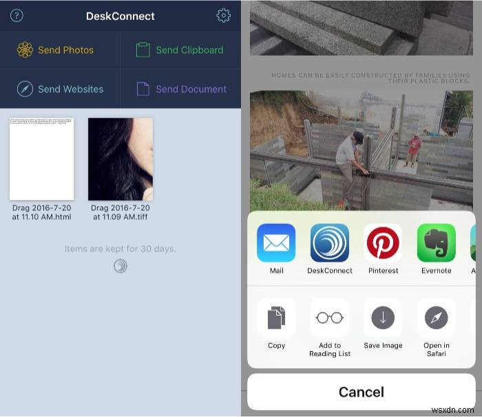 DeskConnect – Send Files Easily Between Mac and iOS Devices