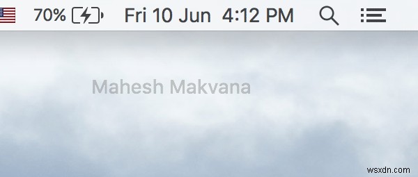 Remove Your Name from the Menu Bar of Your Mac