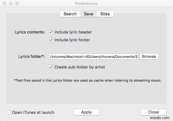 Search, Save, and Display iTunes Song Lyrics with Singer Song Reader
