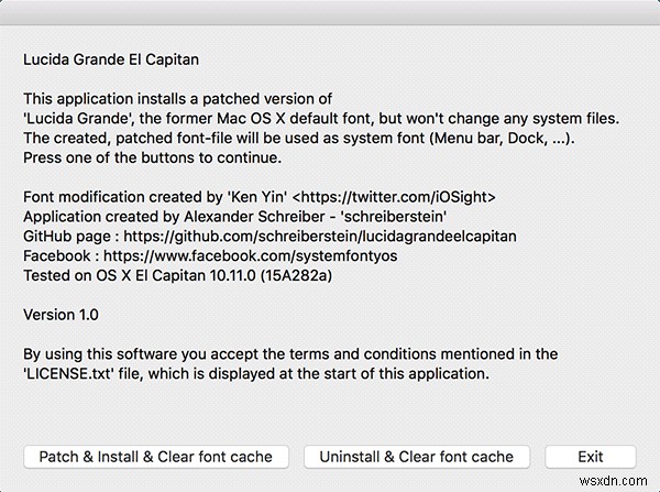 How to Change the Default Font to Lucida Grande in OS X El Capitan