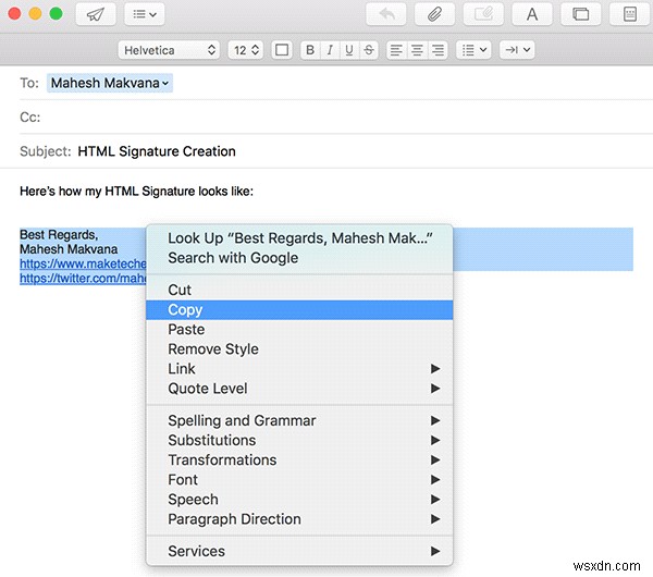 How to Create an HTML Signature in Mail for OS X