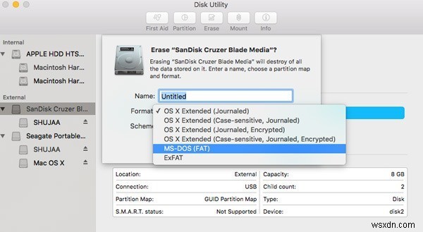 How to Format an External Drive in OS X