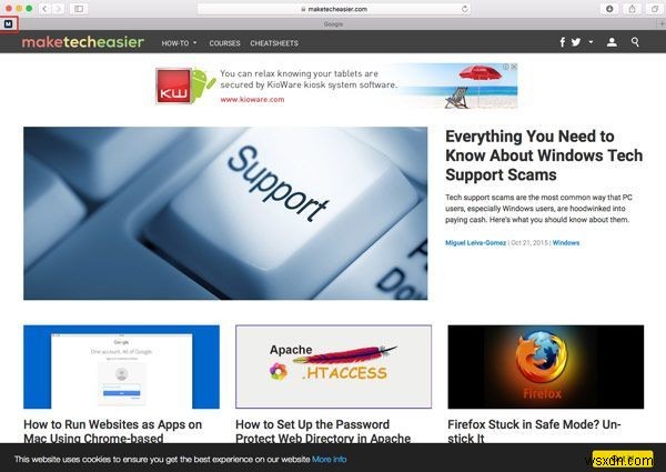 How to Pin Sites to the Safari Browser in OS X El Capitan