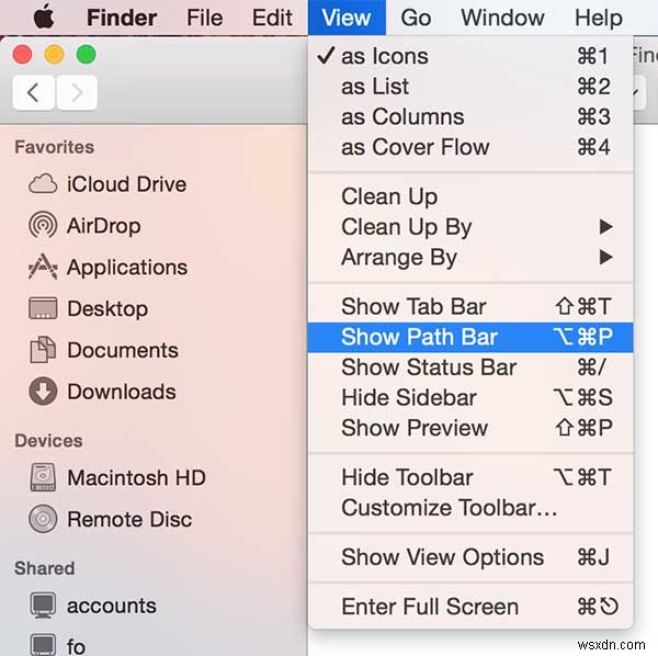 How to Show the Current Path in Finder on Your Mac