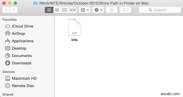 How to Show the Current Path in Finder on Your Mac