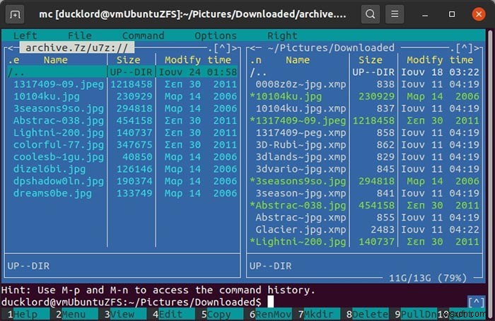 How to Manage Compressed Files with Midnight Commander