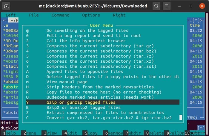 How to Manage Compressed Files with Midnight Commander