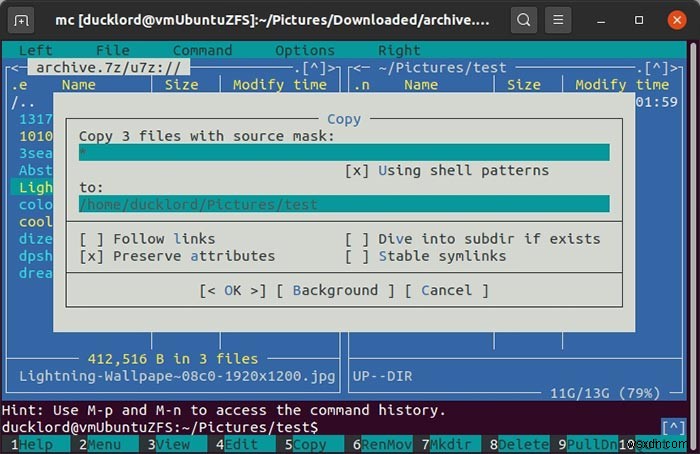 How to Manage Compressed Files with Midnight Commander