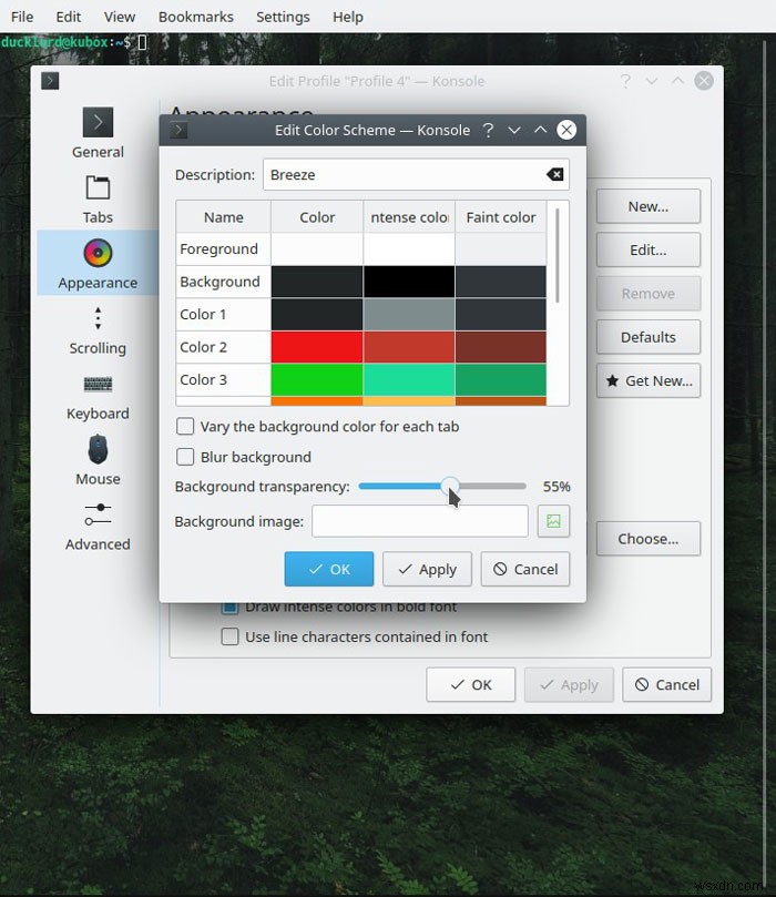 How to Set the Terminal as a Transparent Wallpaper in Kubuntu