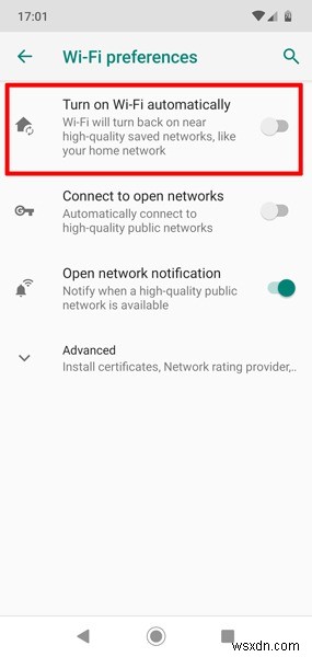 How to Stop Wi-Fi from Turning on Automatically on Android