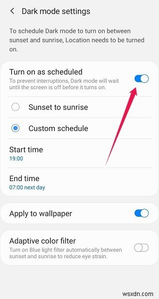 How to Schedule Dark Mode to Activate at Sunset on Android