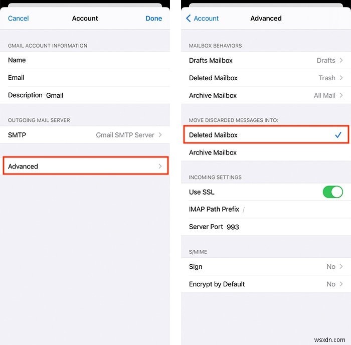 How to Set the Mail App to Delete Gmail Instead of Archive
