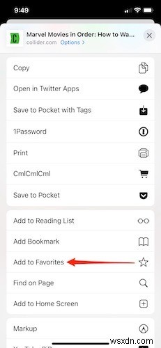 How to Choose New Tab Page Favorites for iOS Safari