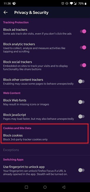 How to Enable Cookies in Your Android Browser