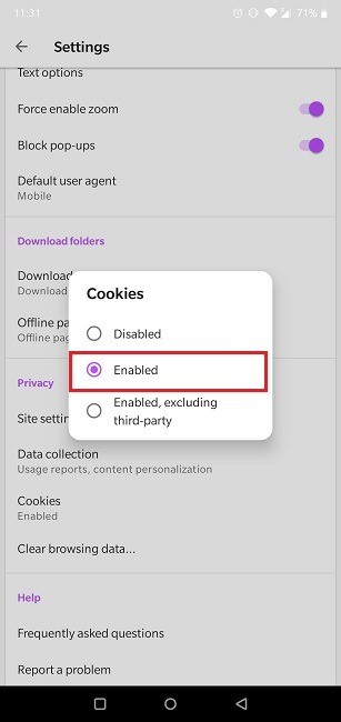 How to Enable Cookies in Your Android Browser
