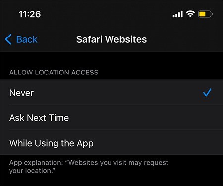 How to Block Camera, Microphone and Location Access in Safari for iOS