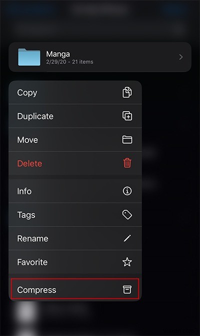How to Zip and Unzip Files in iOS Files App