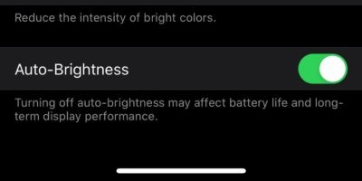 How to Disable Auto Brightness in iOS