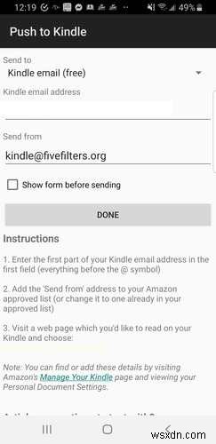 How to Send Web Articles to Your Kindle from Your Android Phone