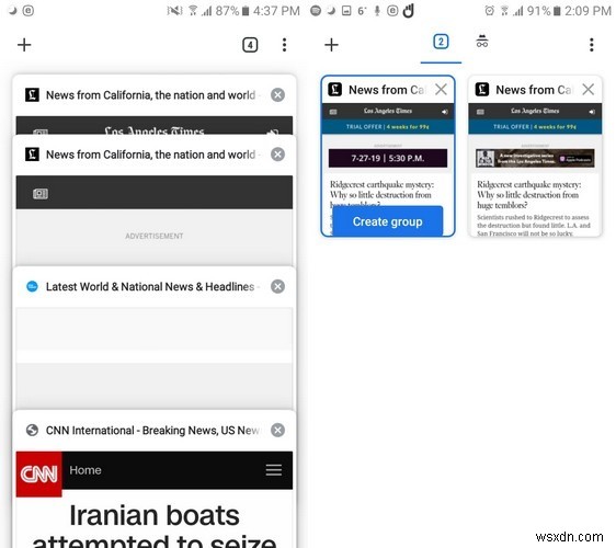 How to Create Groups of Tabs in Chrome – Android