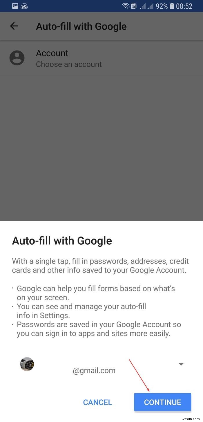 How to Autofill Password in Android